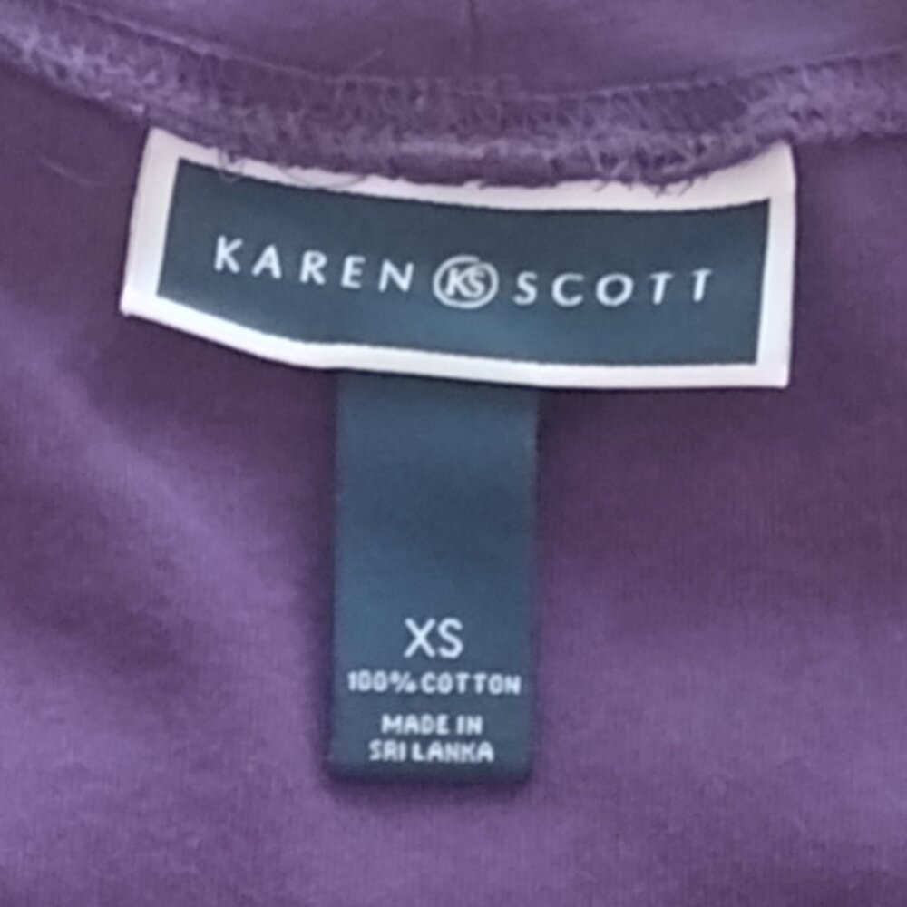 Karen Scott Womens Mock-Neck Long Sleeve T-Shirt - Picture 6 of 10